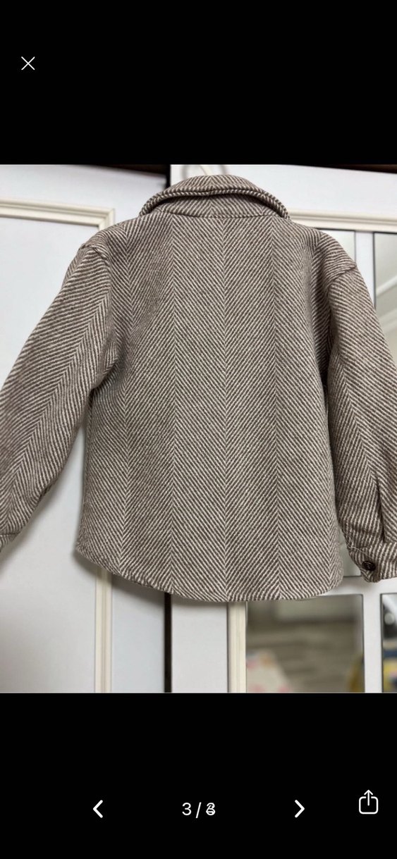 Erkek Çocuk Düğmeli Kahverengi ceket - Görsel 3