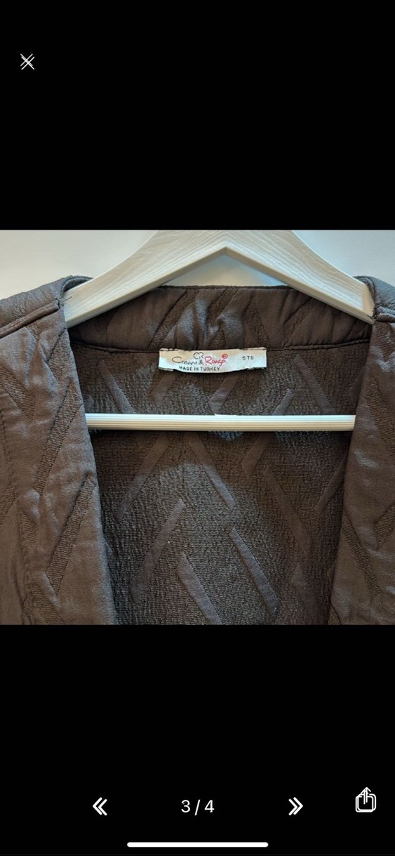 Kahverengi Uzun Kimono - Görsel 3