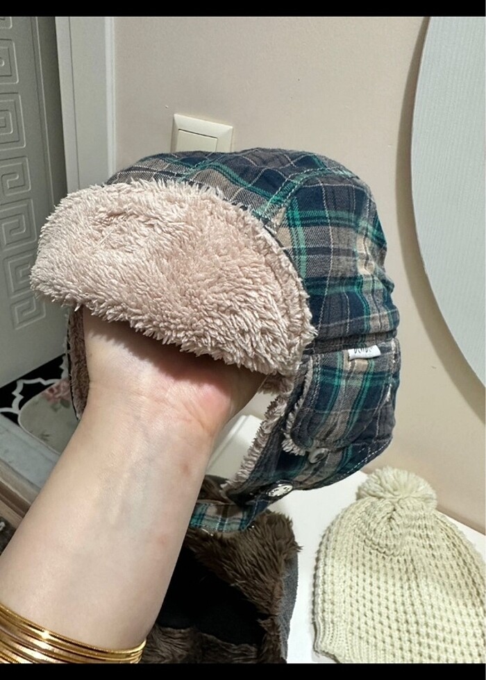 Çocuk toplu kışlık şapka - Görsel 5