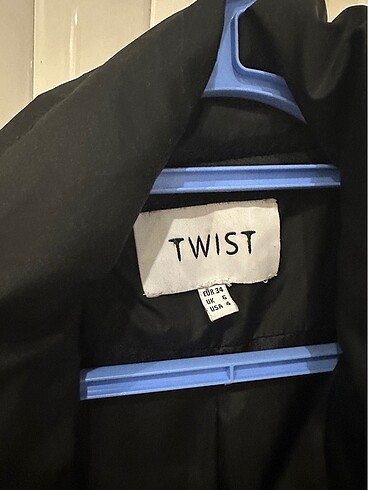 34 Beden siyah Renk Twist kaban