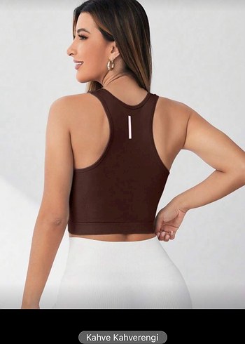 Sheinside Kahverengi Kolsuz Crop Top