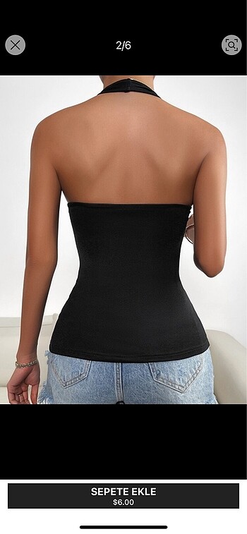 Sheinside Siyah crop