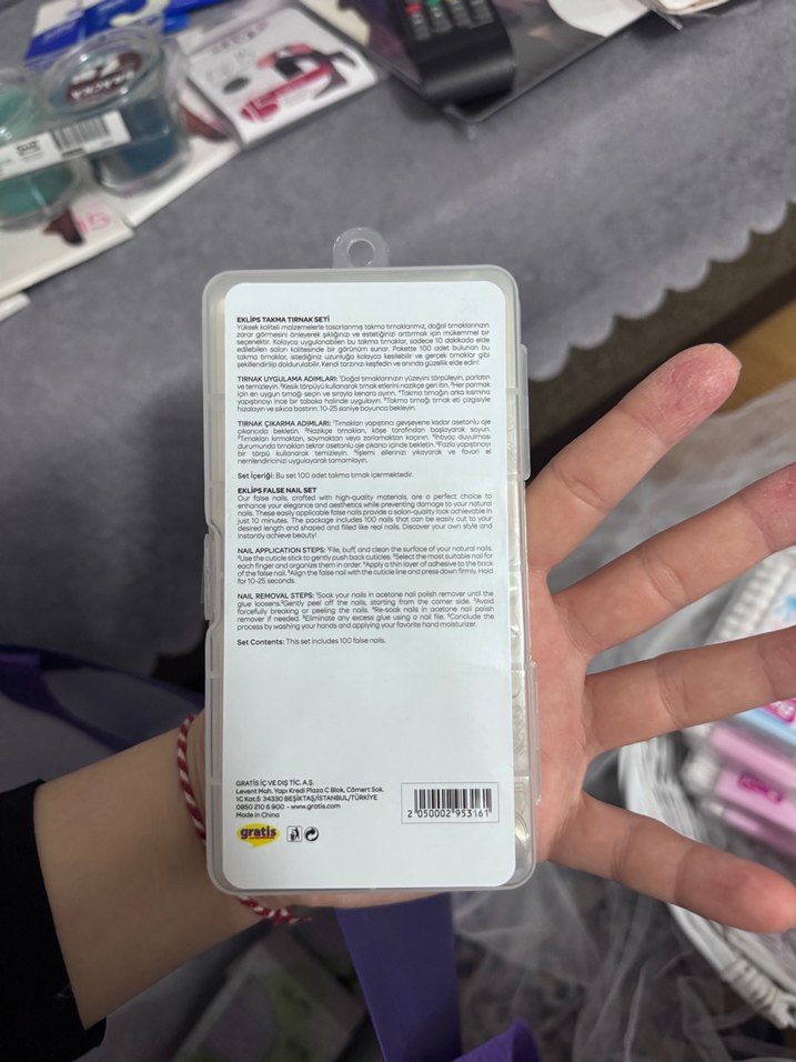 Eklips Premium Beyaz Takma Tırnak 100'lü - Görsel 3