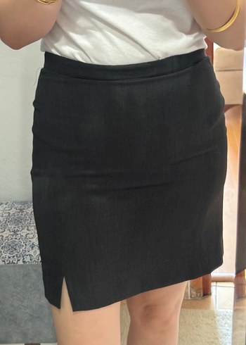 Siyah Normcore Midi Kadın Etek