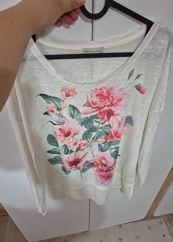 Uzun Kollu Çiçek Desenli Bohem Pamuklu Bluz - Görsel 5