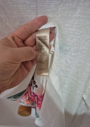 Uzun Kollu Çiçek Desenli Bohem Pamuklu Bluz - Görsel 8