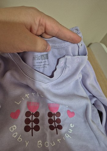 Uzun Kollu lila renkde Örme Bebek Kız Takımı - Görsel 5