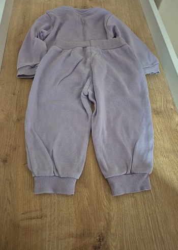 Uzun Kollu lila renkde Örme Bebek Kız Takımı - Görsel 6