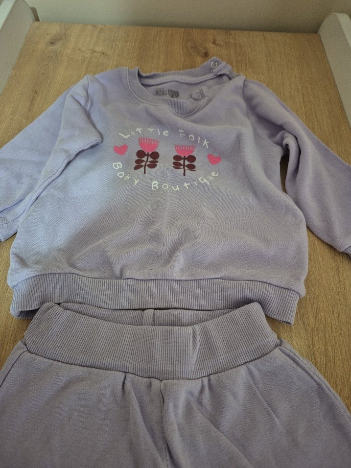 Uzun Kollu lila renkde Örme Bebek Kız Takımı - Görsel 3