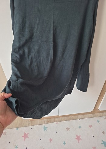 yeşil renkde Kadın pamuk Uzun Kollu Salaş Kazak - Görsel 6