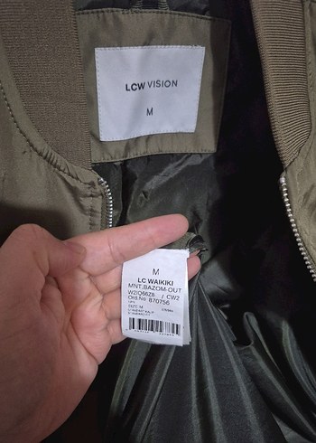 Haki renk Fermuarlı Erkek Ceket - Görsel 7