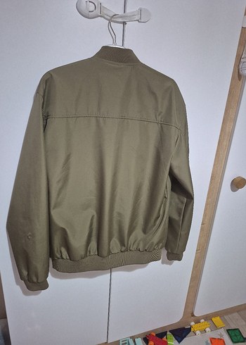 Haki renk Fermuarlı Erkek Ceket - Görsel 6