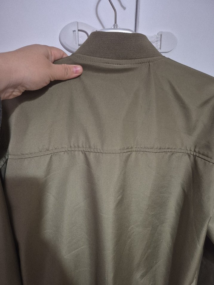 Haki renk Fermuarlı Erkek Ceket - Görsel 4