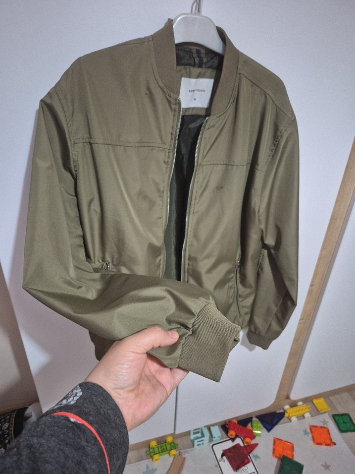 Haki renk Fermuarlı Erkek Ceket - Görsel 2