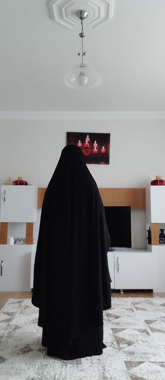 Kadın Siyah Uzun Kollu Uzun Siyah sufle - Görsel 3