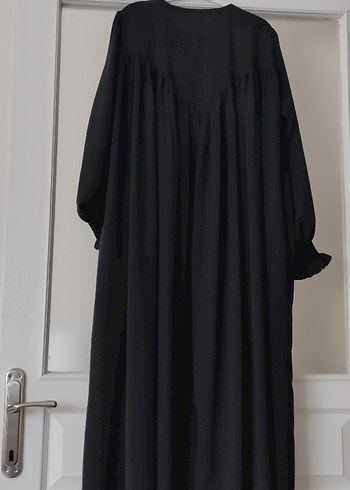 Uzun Siyah Medine ipegi Salaş Elbise - Görsel 5