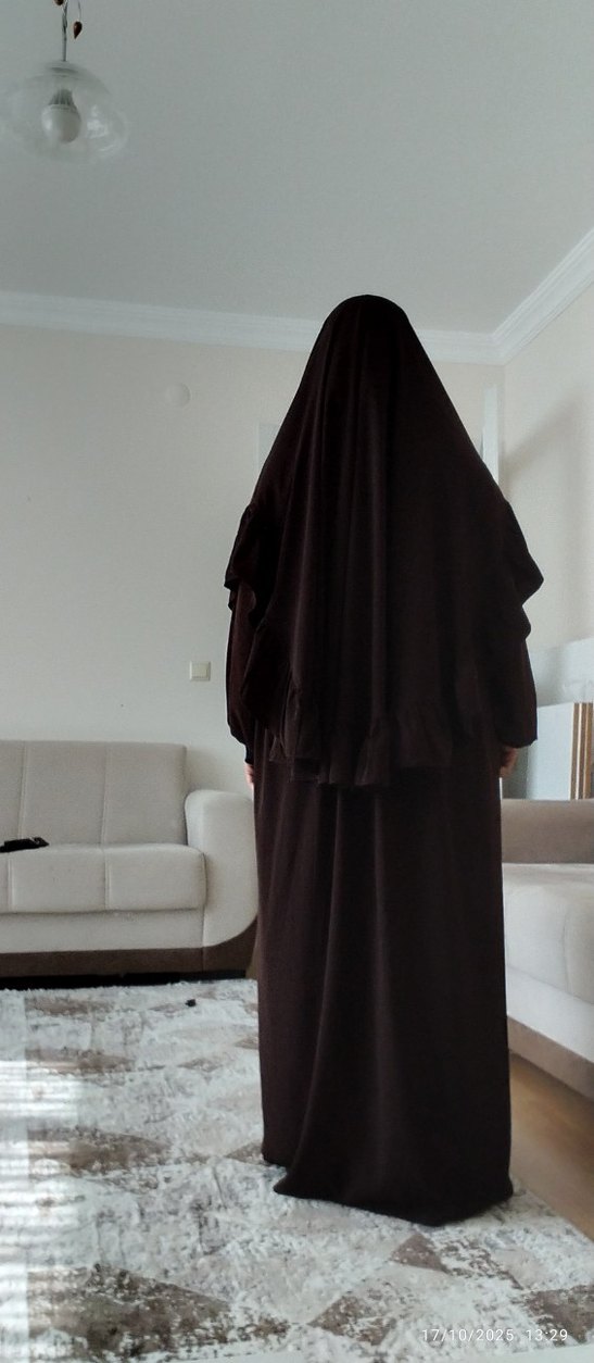 Kahverengi Uzun Fırfırlı sufle - Görsel 3