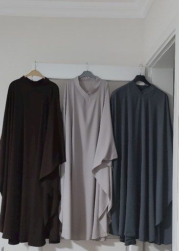 Gri Uzun Kollu Kadın Panço - Görsel 2