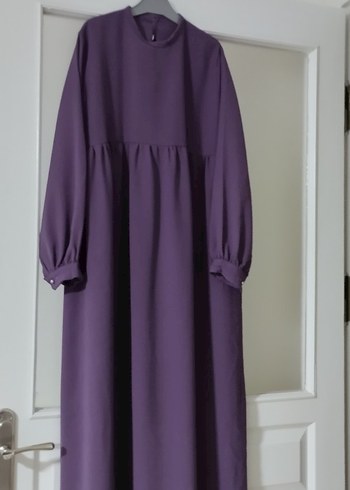 Mor Uzun Kollu Salaş Elbise - Görsel 2