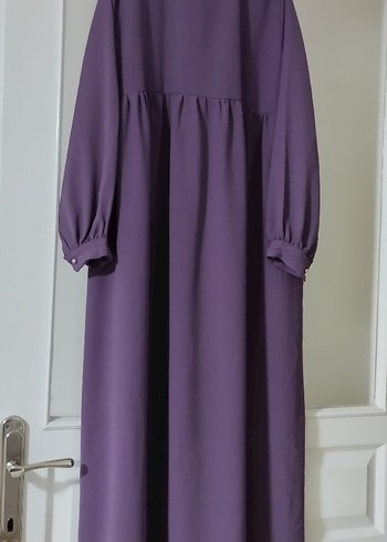 Mor Uzun Kollu Salaş Elbise - Görsel 6