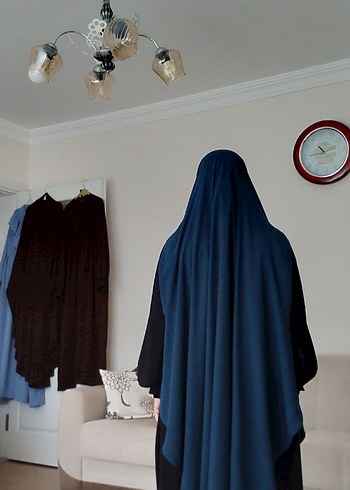 sufle ferace elbise - Görsel 5