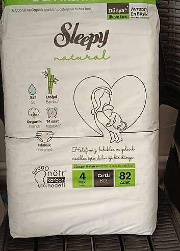 4 Beden: 7-18 kg Beden Sleepy 4 numara bebek bezi