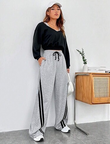 m Beden Y2K Çizgili Jumpers Eşofman