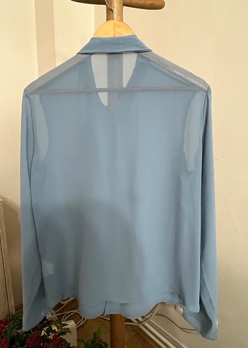 Mavi Kadın Uzun Kollu Uzun Gömlek - Görsel 6