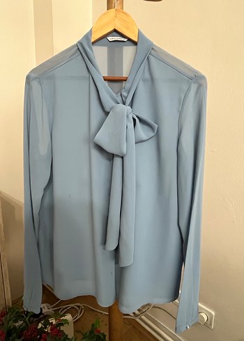 Mavi Kadın Uzun Kollu Uzun Gömlek - Görsel 3