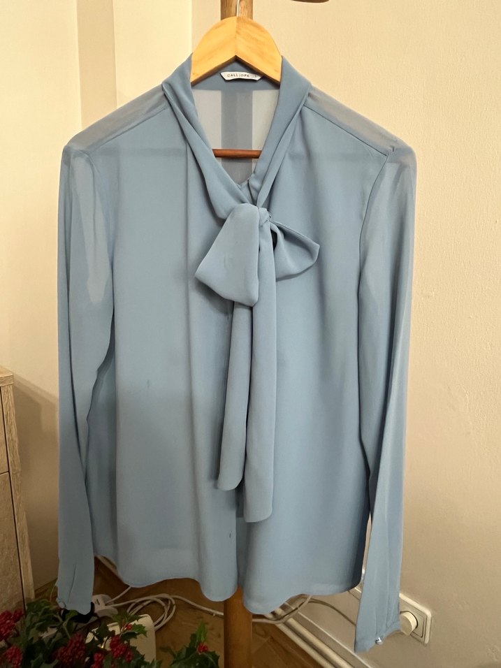 Mavi Kadın Uzun Kollu Uzun Gömlek - Görsel 3