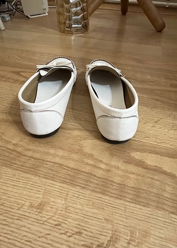 Beyaz Minimalist Kadın Babet - Görsel 5