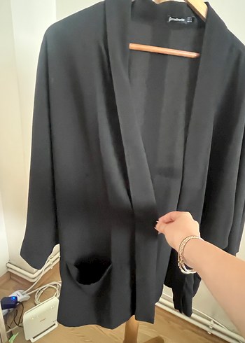 Stradivarius Siyah Salaş Ceket - Görsel 2
