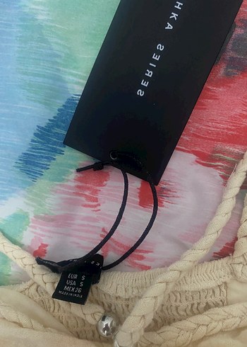 Bershka Bershka Bej Rustik Halter Yaka Kadın Bustiyer