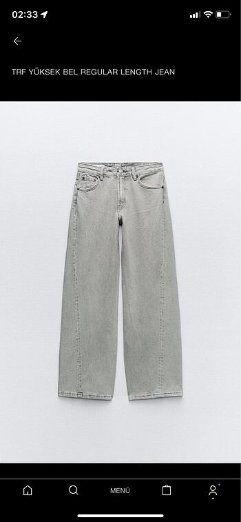TRF ZARA REGULAR LENGTH JEAN