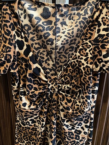 Zara leopar elbise