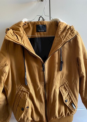 bershka hardal mont - Görsel 3