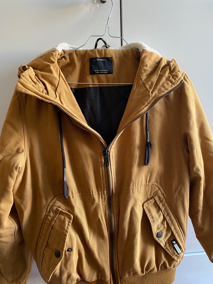 bershka hardal mont - Görsel 3