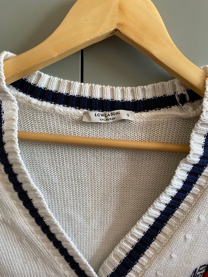 Beyaz V Yaka Kadın Hırka lcwaikiki - Görsel 2