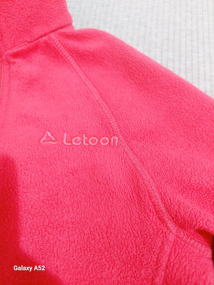 Kız Çocuk Pembe Fermuarlı Polar Ceket - Görsel 2