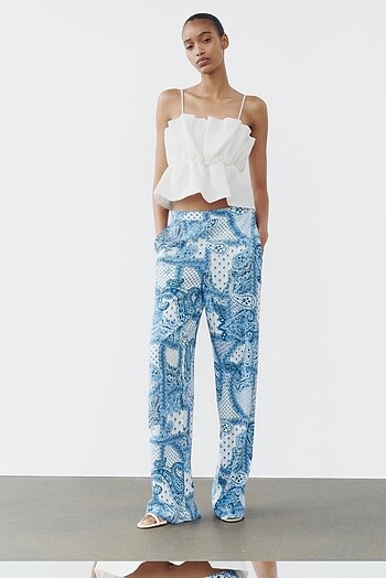 Zara şal desen pantolon