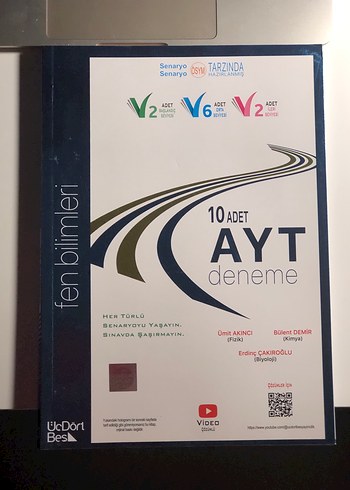 10 ADET AYT Fen Bilimleri Deneme Kitabı