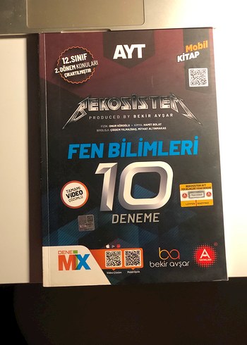 Bekir Avşar AYT Fen Bilimleri 10 Deneme Kitabı