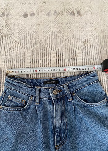 32 Beden mavi Renk Mavi Kadın Denim Mini Şort