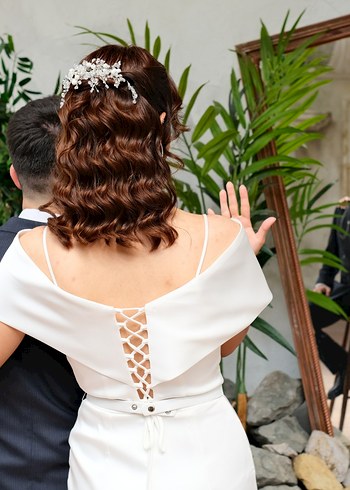  Beden Beyaz İncili Saç Aksesuarı
