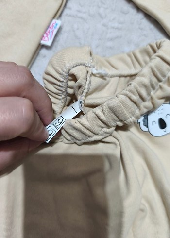6 Ay Beden camel Renk uzun kollu zıbın ve patikli pantolon