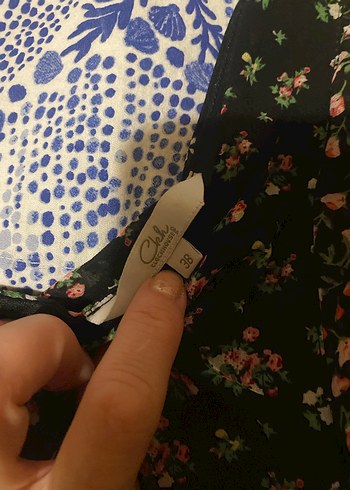 38 Beden Çiçek Desenli Bohem Midi Elbise