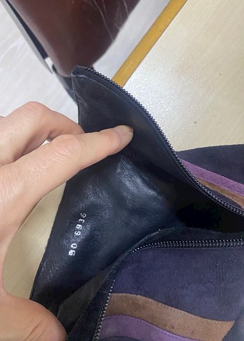 Mor Süet Stiletto Topuklu Kadın Bot - Görsel 5