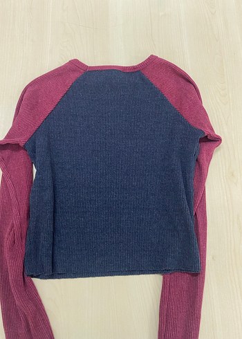 Kırmızı-Koyu Gri Baskılı kadın sweat - Görsel 4