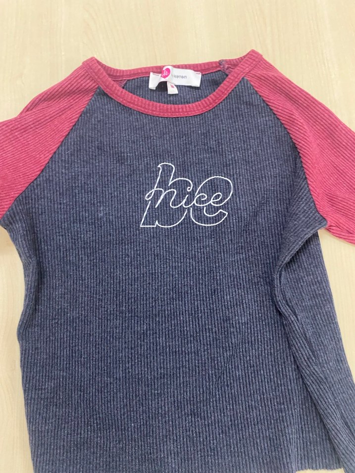 Kırmızı-Koyu Gri Baskılı kadın sweat - Görsel 3