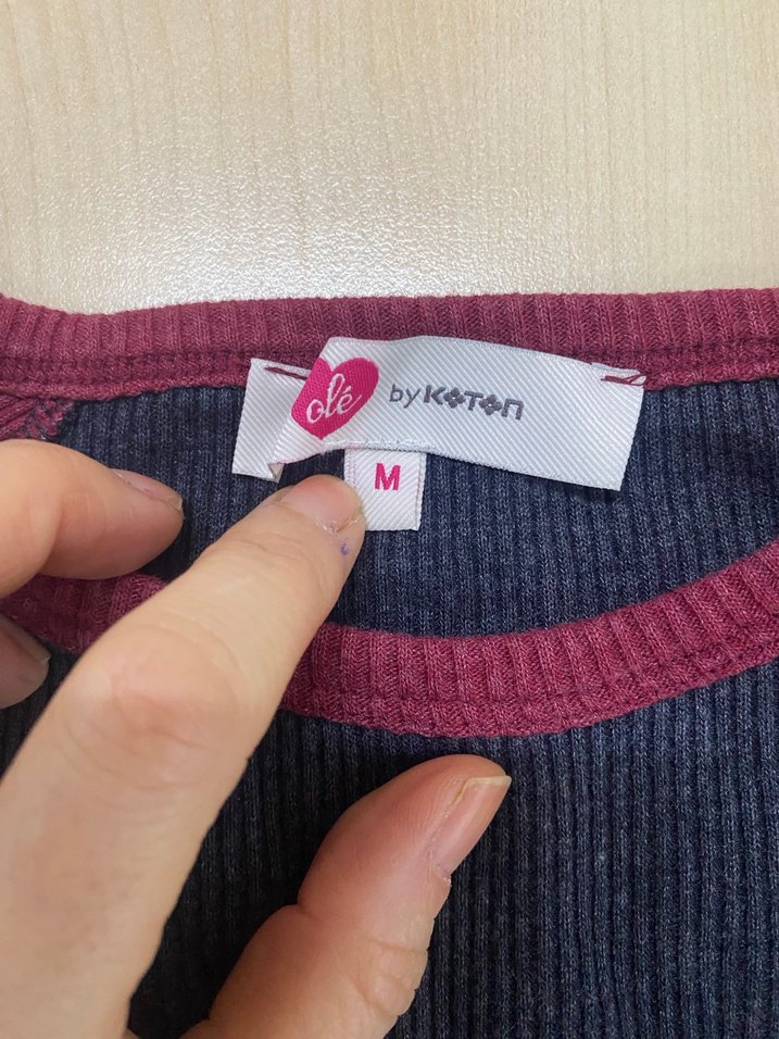 Kırmızı-Koyu Gri Baskılı kadın sweat - Görsel 2